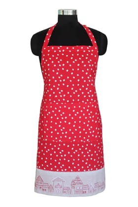 AIRWILL, 100% cotton designer aprons, sized 65cm in width and 80cm in length with 1 center pocket, adjustable buckle on top and 2 long ties on both 2 sides. Pack of 1 piece.