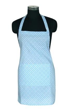 AIRWILL, 100% cotton designer aprons, sized 65cm in width and 80cm in length with 1 center pocket, adjustable buckle on top and 2 long ties on both 2 sides. Pack of 1 piece.