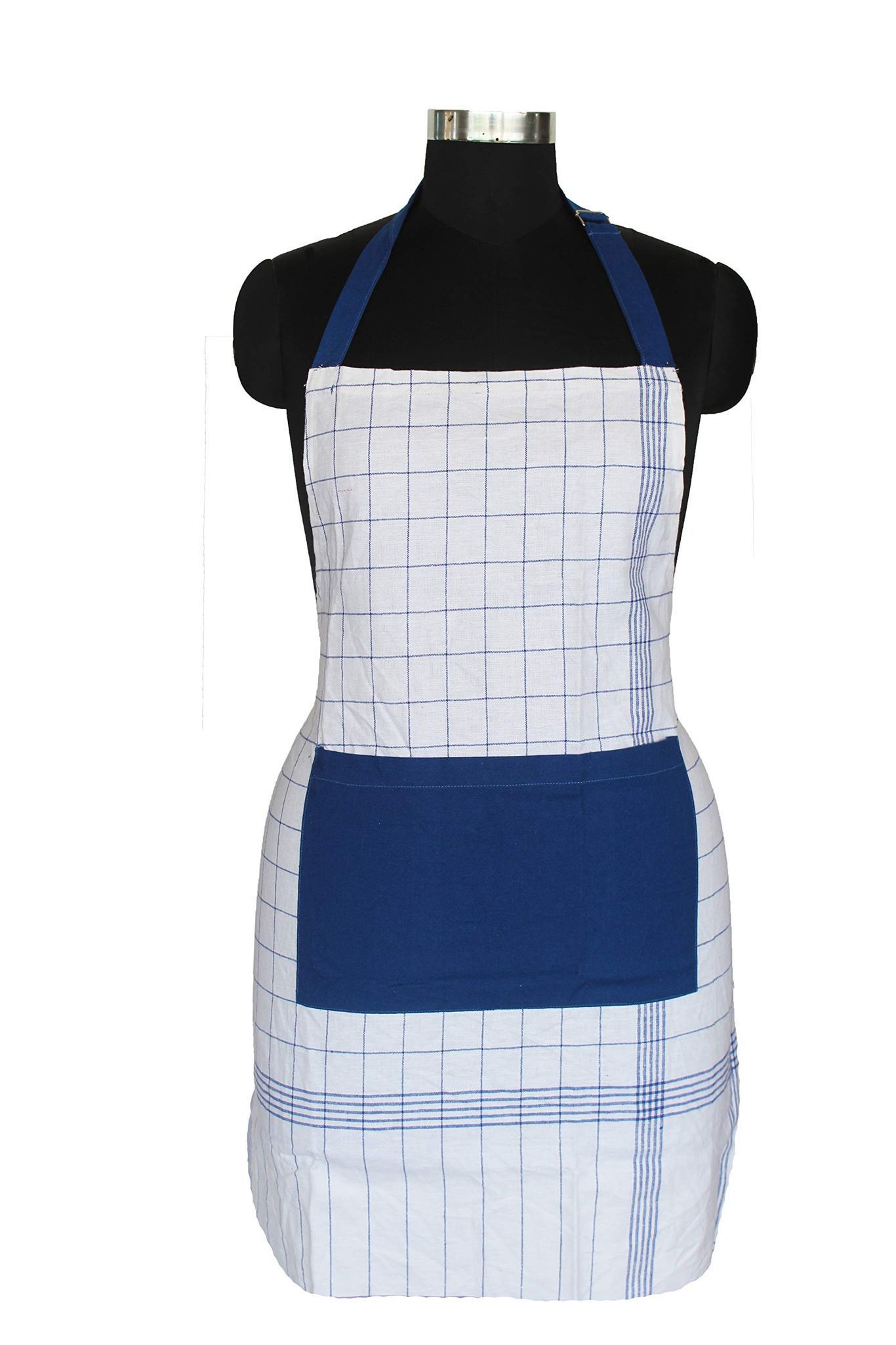 AIRWILL, 100% Cotton Designer Self Designed Bib Apron, Sized 65cm in Width and 80cm in Length with 2 Long Straps on Both Sides and Adjustable Buckle on Top. Pack of 1 pc