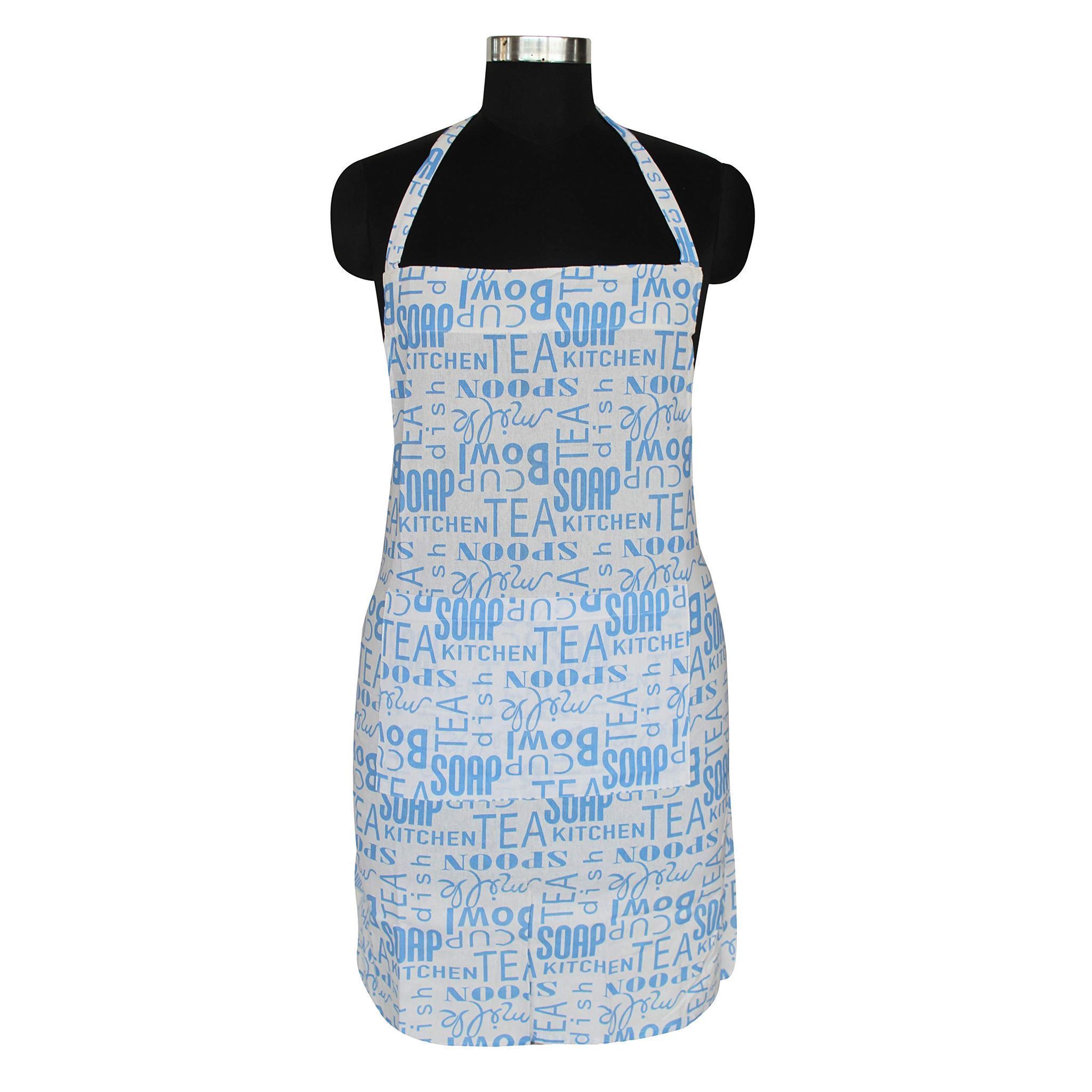 AIRWILL, 100% Cotton Designer Self Designed Bib Apron, Sized 65cm in Width and 80cm in Length with 2 Long Straps on Both Sides and Adjustable Buckle on Top. Pack of 1 pc