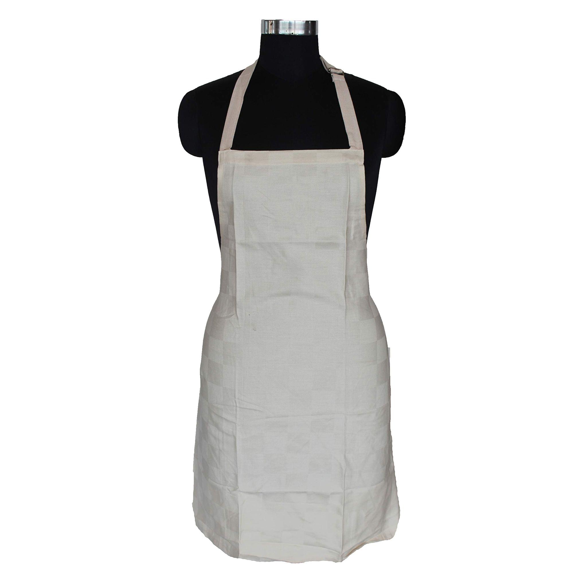 Airwill, 100% Cotton Designer Self Designed Bib Apron, Sized 65cm in Width and 80cm in Length with 2 Long Straps on Both Sides and Adjustable Buckle on Top. Pack of 1 pc