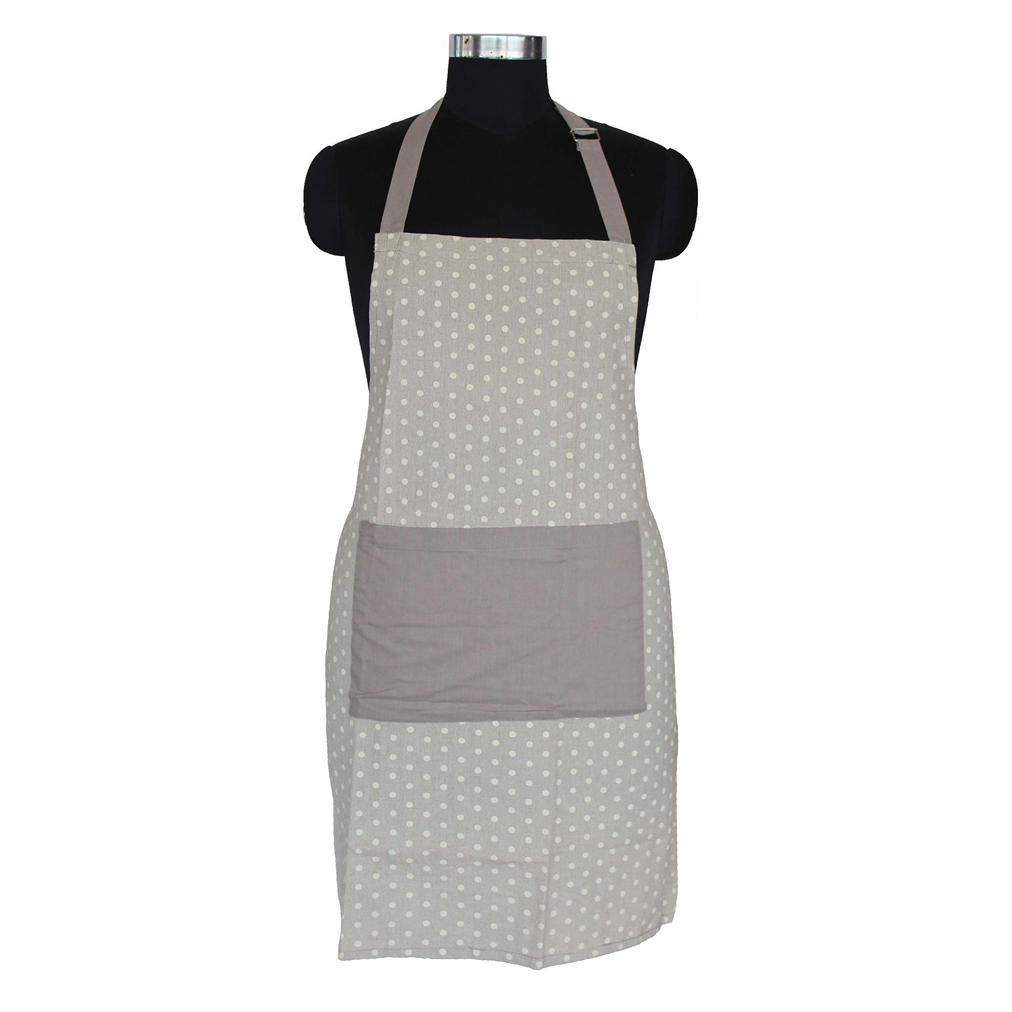 AIRWILL, 100% Cotton Designer Self Designed Bib Apron, Sized 65cm in Width and 80cm in Length with 2 Long Straps on Both Sides and Adjustable Buckle on Top. Pack of 1 pc