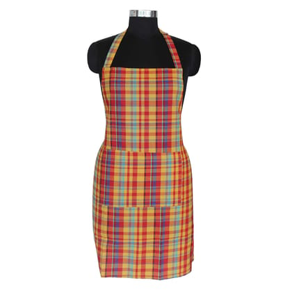 AIRWILL, 100% Cotton Designer Self Designed Bib Apron, Sized 65cm in Width and 80cm in Length with 2 Long Straps on Both Sides and Adjustable Buckle on Top. Pack of 1 pc