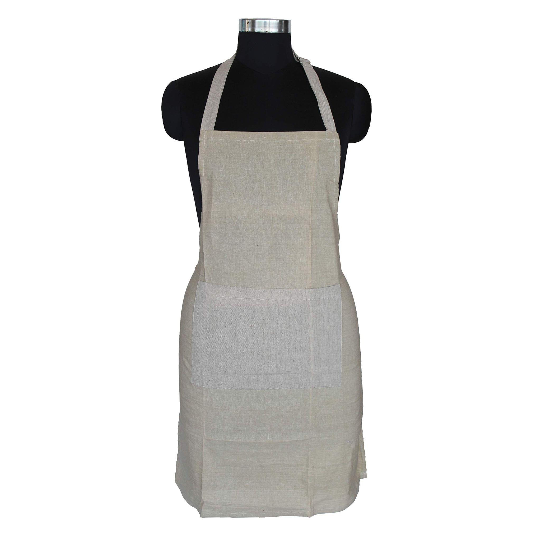 Airwill, 100% Cotton Designer Self Designed Bib Apron, Sized 65cm in Width and 80cm in Length with 2 Long Straps on Both Sides and Adjustable Buckle on Top. Pack of 1 pc