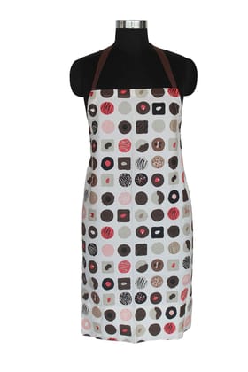 AIRWILL, 100% Cotton Designer Self Designed Bib Apron, Sized 65cm in Width and 80cm in Length with 2 Long Straps on Both Sides and Adjustable Buckle on Top. Pack of 1 pc