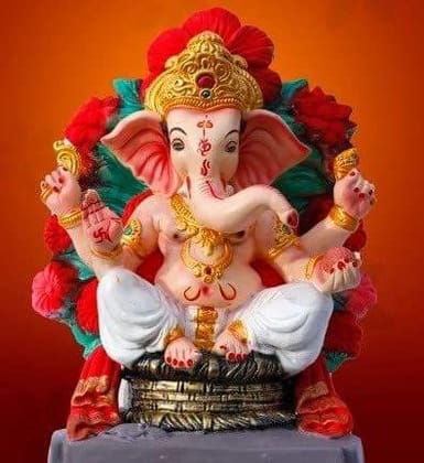 APM Ganpati Wall Sticker/Ganpati Bappa Fully Waterproof Vinyl Sticker self Adhesive for Living Room, Bedroom, Office, Kids Room 12X18 inches (G7)