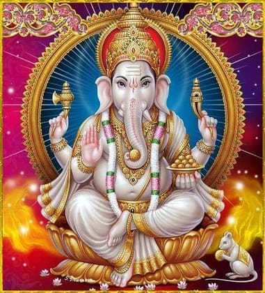 APM Ganpati Wall Sticker/Ganpati Bappa Fully Waterproof Vinyl Sticker self Adhesive for Living Room, Bedroom, Office, Kids Room 12X18 inches (GH18)