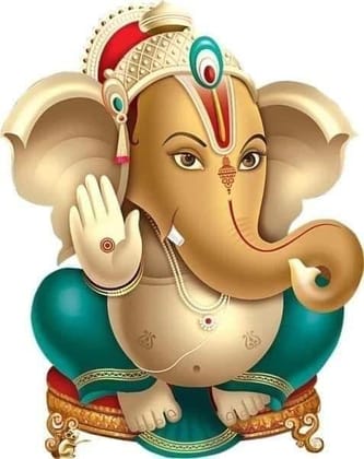 APM Ganpati Wall Sticker/Ganpati Bappa Fully Waterproof Vinyl Sticker self Adhesive for Living Room, Bedroom, Office, Kids Room 12X18 inches (GH27)