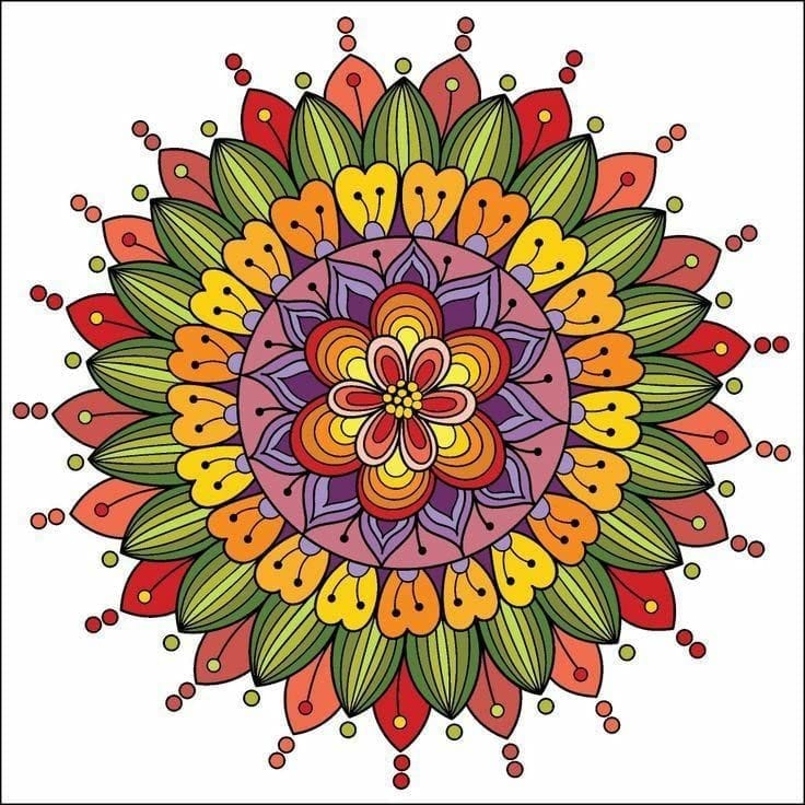 APM Rangoli Waterproof Laminated Floor Sticker in 15X15 inches (RL11)