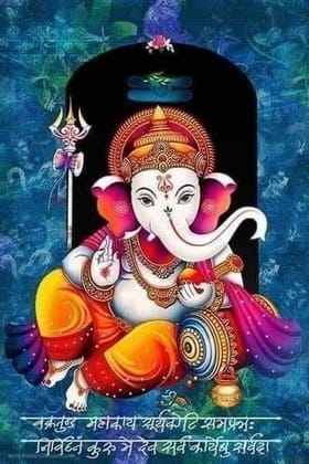 APM Ganpati Wall Sticker/Ganpati Bappa Fully Waterproof Vinyl Sticker self Adhesive for Living Room, Bedroom, Office, Kids Room 12X18 inches (GD8)