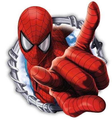 APM Spiderman Wall Sticker Fully Waterproof Vinyl Sticker self Adhesive for Living Room, Bedroom, Office, Kids Room 12X18 inches (S5)