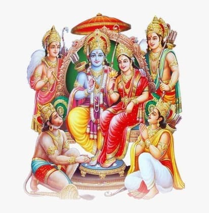 APM Lord RAM SITA Wall Sticker Fully Waterproof Vinyl Sticker self Adhesive for Living Room, Bedroom, Office, Kids Room 12X18 inches (RS18)