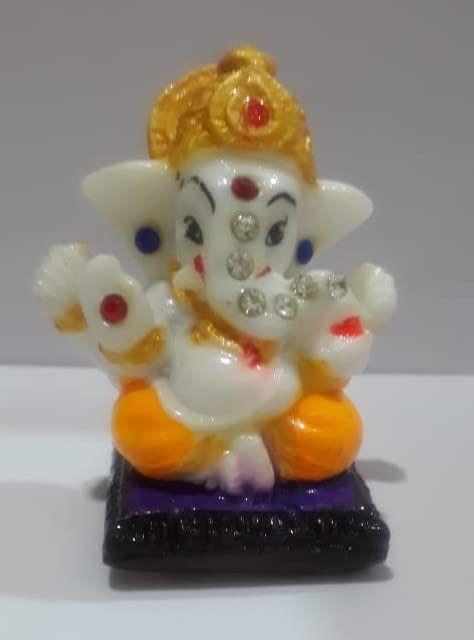 APM Ganeshji Decorative Gift Showpiece/ Ganesha Statue for Home Decor /Office Desk /Car Dashboard /Ganeshji Murti (2.25 inch) (S4)