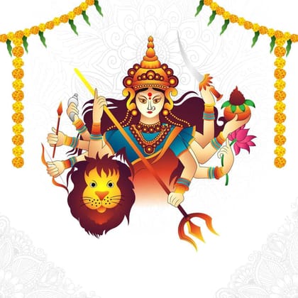 APM Durga Pooja Transparent Waterproof Sticker in 18x18 inches (DP5)