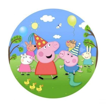 APM Peppa Pig Wall Sticker Fully Waterproof Vinyl Sticker self Adhesive for Living Room, Bedroom, Office, Kids Room 12X18 inches (PP9)