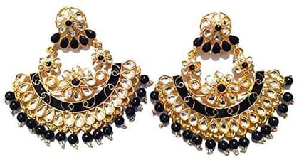 APM MULTICOLOUR FANCY EARINGS FREE SIZE FOR GIRL / WOMEN (BLACK)