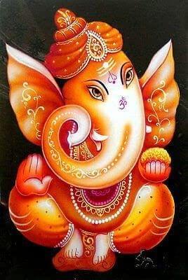 APM Ganpati Wall Sticker/Ganpati Bappa Fully Waterproof Vinyl Sticker self Adhesive for Living Room, Bedroom, Office, Kids Room 12X18 inches (GC13)