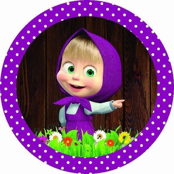 APM Masha & The Bear Wall Sticker Fully Waterproof Vinyl Sticker self Adhesive for Living Room, Bedroom, Office, Kids Room 12X18 inches (DC10)