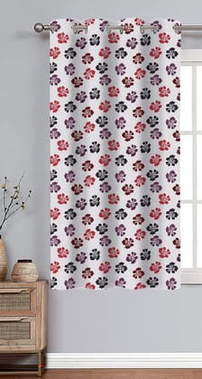 AIRWILL, Cotton Floral Pattern Window - 4x5ft Curtains - (Pack of 1 pc) - Multicolor