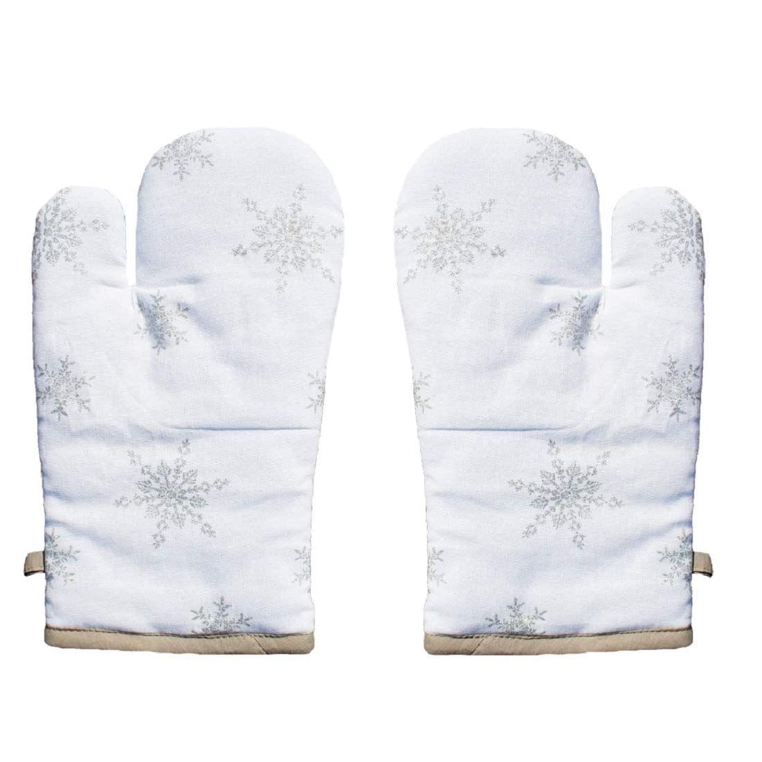 AIRWILL, 100% Cotton Kitchen Padded Oven Gloves, Mitts (Pack of 2)