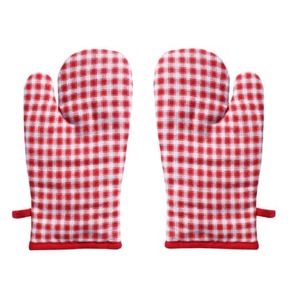 AIRWILL, 100% Cotton Kitchen Padded Oven Gloves, Mitts (Pack of 2)