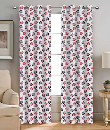 AIRWILL, Cotton Sun Flower Designed Floral Pattern Long Door - 4x9ft Curtains - (Pack of 2 pcs) - Multicolor