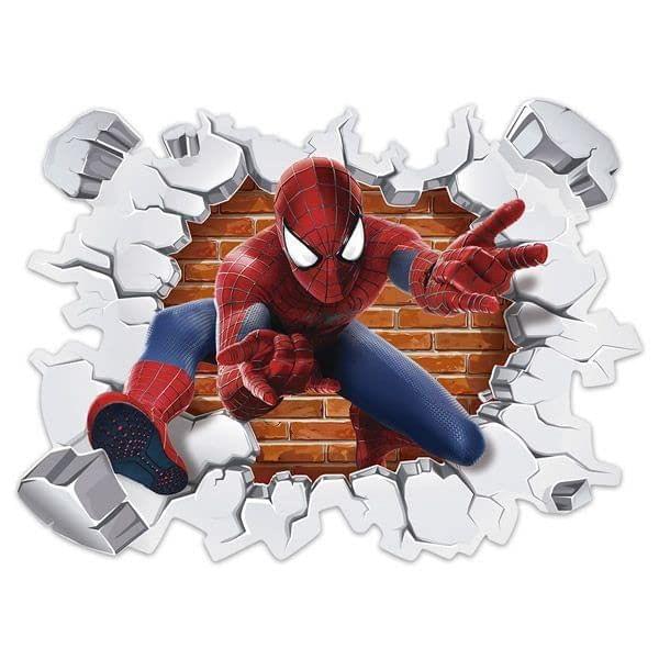 APM Spiderman Wall Sticker Fully Waterproof Vinyl Sticker self Adhesive for Living Room, Bedroom, Office, Kids Room 12X18 inches (S10)