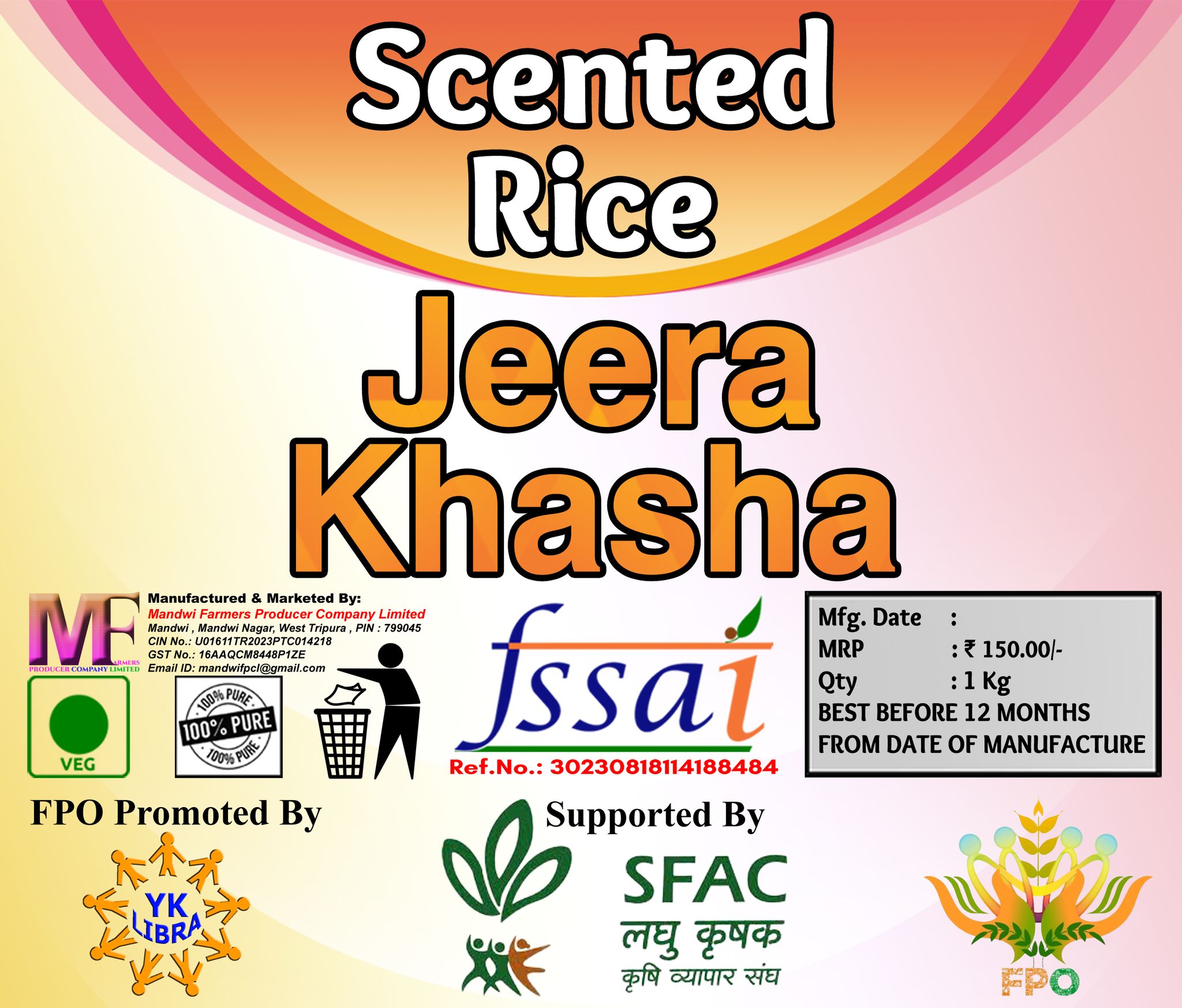 Scented Rice | Jeera Khasha | 1Kg