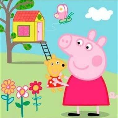 APM Peppa Pig Wall Sticker Fully Waterproof Vinyl Sticker self Adhesive for Living Room, Bedroom, Office, Kids Room 12X18 inches (PPC16) (AP6)