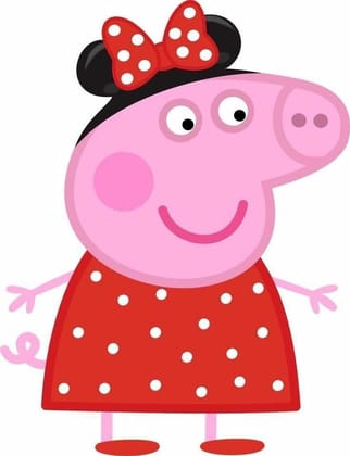 APM Peppa Pig Wall Sticker Fully Waterproof Vinyl Sticker self Adhesive for Living Room, Bedroom, Office, Kids Room 12X18 inches (PPC16) (PPC2)