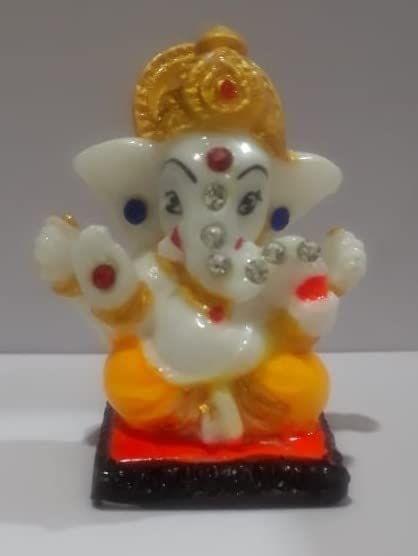 APM Ganeshji Decorative Gift Showpiece/ Ganesha Statue for Home Decor /Office Desk /Car Dashboard /Ganeshji Murti (2.25inch) (S3)