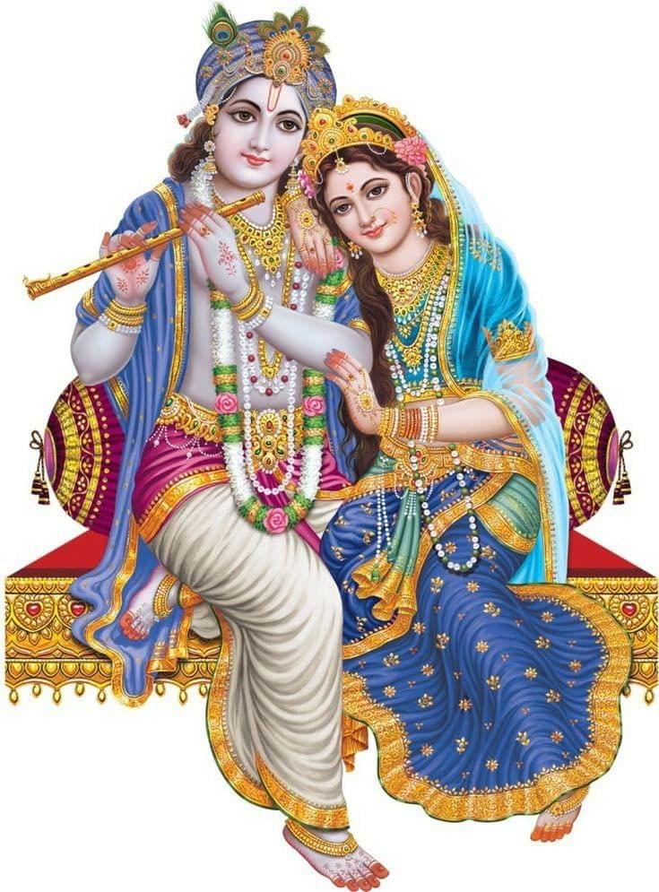 APM Radha Krishna Wall Sticker Fully Waterproof Vinyl Sticker self Adhesive for Living Room, Bedroom, Office, Kids Room 12X18 inches (RK6)