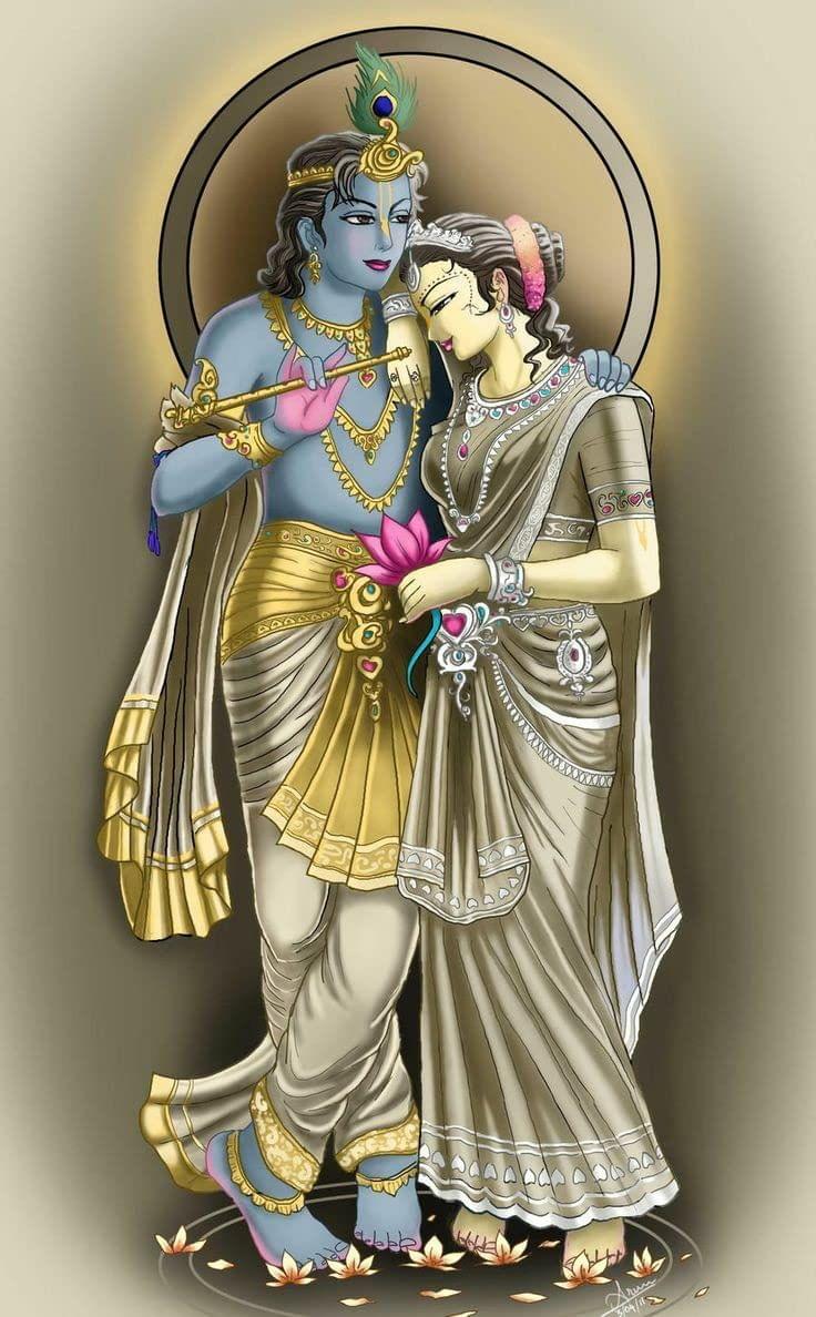 APM Radha Krishna Wall Sticker Fully Waterproof Vinyl Sticker self Adhesive for Living Room, Bedroom, Office, Kids Room 12X18 inches (RK2)