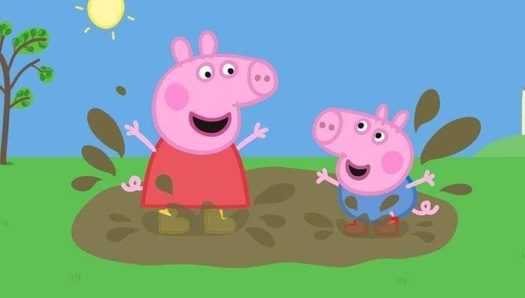 APM Peppa Pig Wall Sticker Fully Waterproof Vinyl Sticker self Adhesive for Living Room, Bedroom, Office, Kids Room 12X18 inches (PP14)