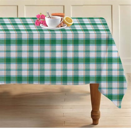 AIRWILL, 100% Cotton Designer Checks Tablecloth/Teapoy Cloth, Sized by 140cm in Width and 180cm in Length. Use as 4/6 Seaters, Rectangles Shaped. Pack of 1 Piece.