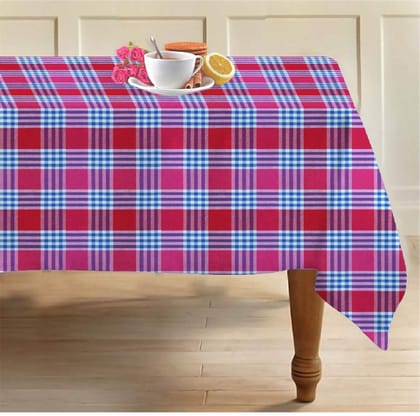 AIRWILL, 100% Cotton Designer Checks Tablecloth/Teapoy Cloth, Sized by 140cm in Width and 180cm in Length. Use as 4/6 Seaters, Rectangles Shaped. Pack of 1 Piece.