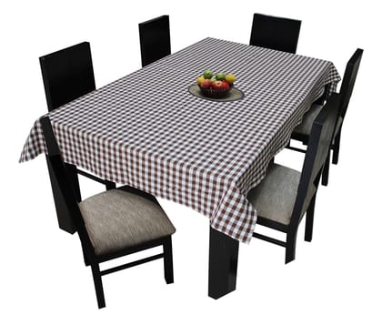 AIRWILL Branded, 100% Cotton Yarn-Dyed Multicolor Checks with 6/8 Seater Tablecloth, Sized 140cm Width and 180cm Length, Pack of 1 Piece