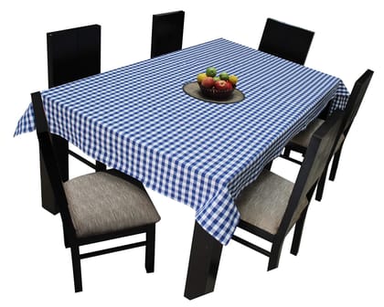 AIRWILL Branded, 100% Cotton Yarn-Dyed Multicolor Checks with 6/8 Seater Tablecloth, Sized 140cm Width and 180cm Length, Pack of 1 Piece