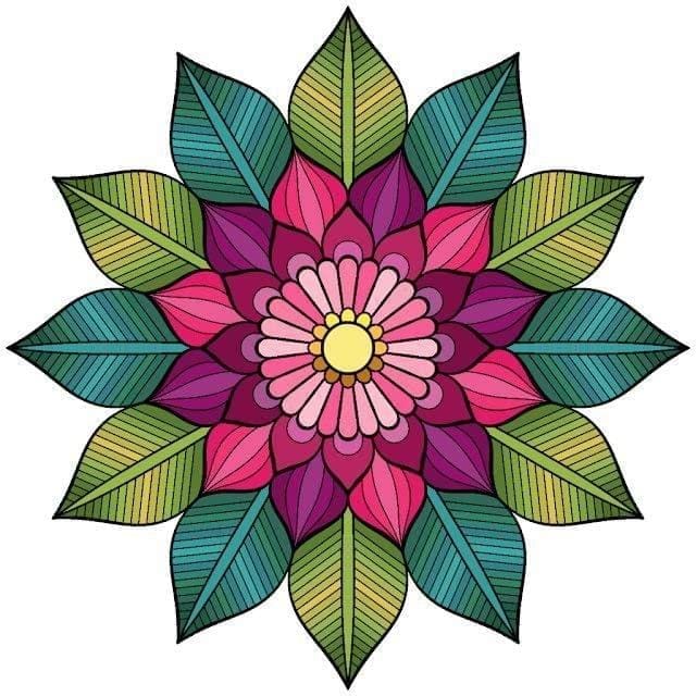 APM Rangoli Waterproof Laminated Floor Sticker in 15X15 inches (RR21)