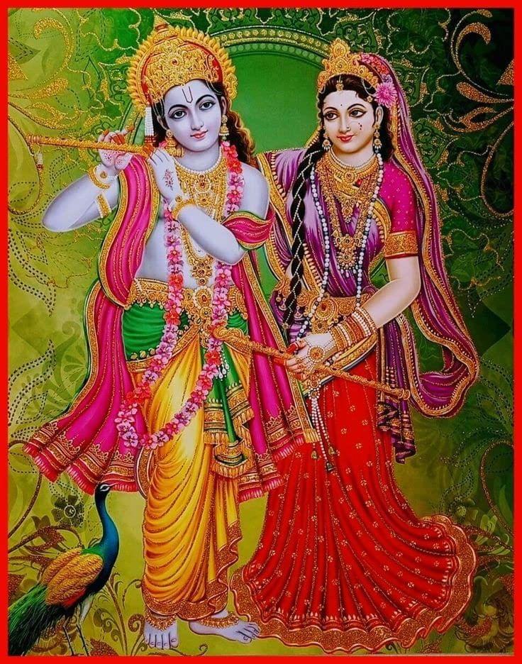 APM Radha Krishna Wall Sticker Fully Waterproof Vinyl Sticker self Adhesive for Living Room, Bedroom, Office, Kids Room 12X18 inches (RK10)