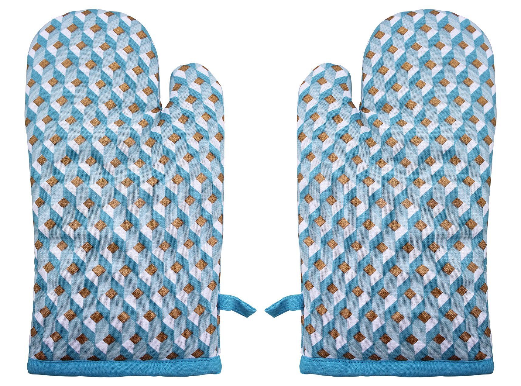 Airwill, Cotton Heart Resistant Oven Gloves (Pack of 2 Pieces)