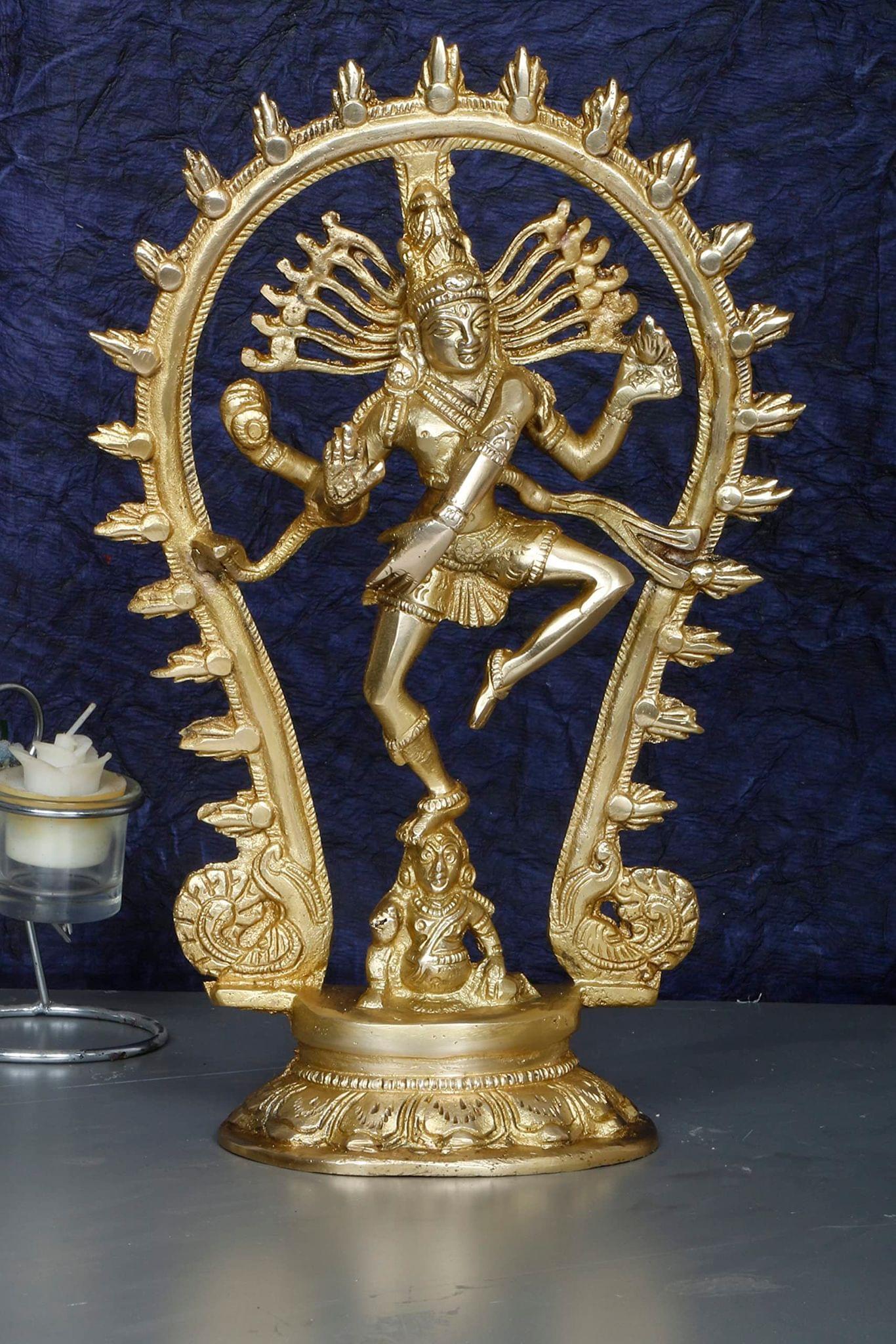 Dancing Shiva Nataraja Statue, 20\ Inch Tall Dancing Shiva Natraj Idol,  Big Size Brass Lord Shiva Natraja Sculpture, Shiv Nataraj Figurine