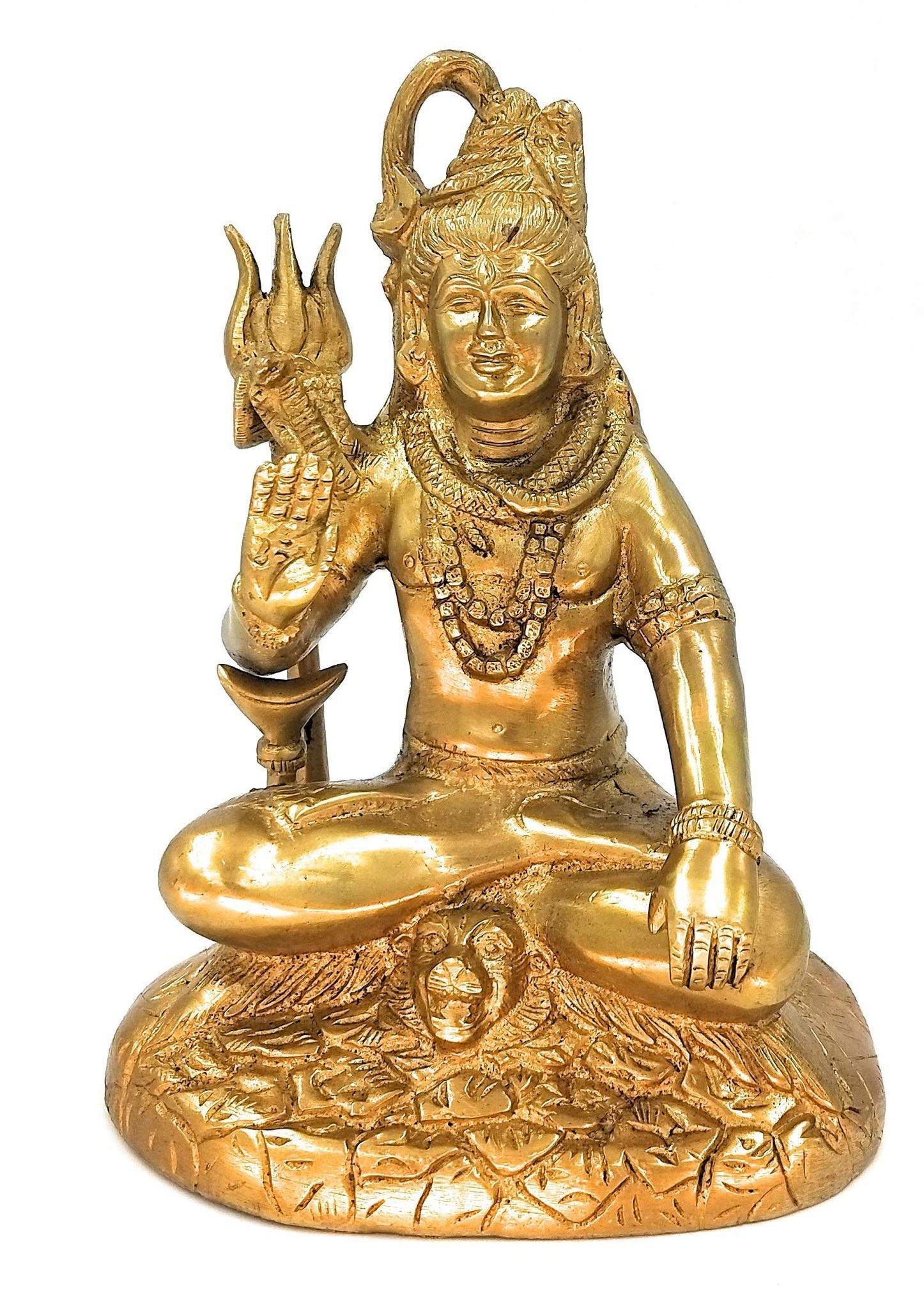 ARTVARKO Large Brass Shiva Idol Statue Mahakala Shiv Murti in