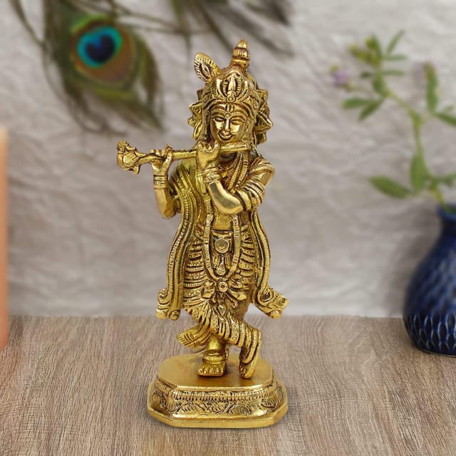 Lord Krishna Ceramic Idol Statue Showpiece Gift Living Room Pooja Room |  eBay
