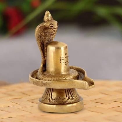 ARTVARKO? Brass Metal Shivling for Pooja Small Size Shiv Ling Statue Idol Puja Gift Purpose Home D�cor Mandir Temple Vastu Showpiece Height 3 Inches