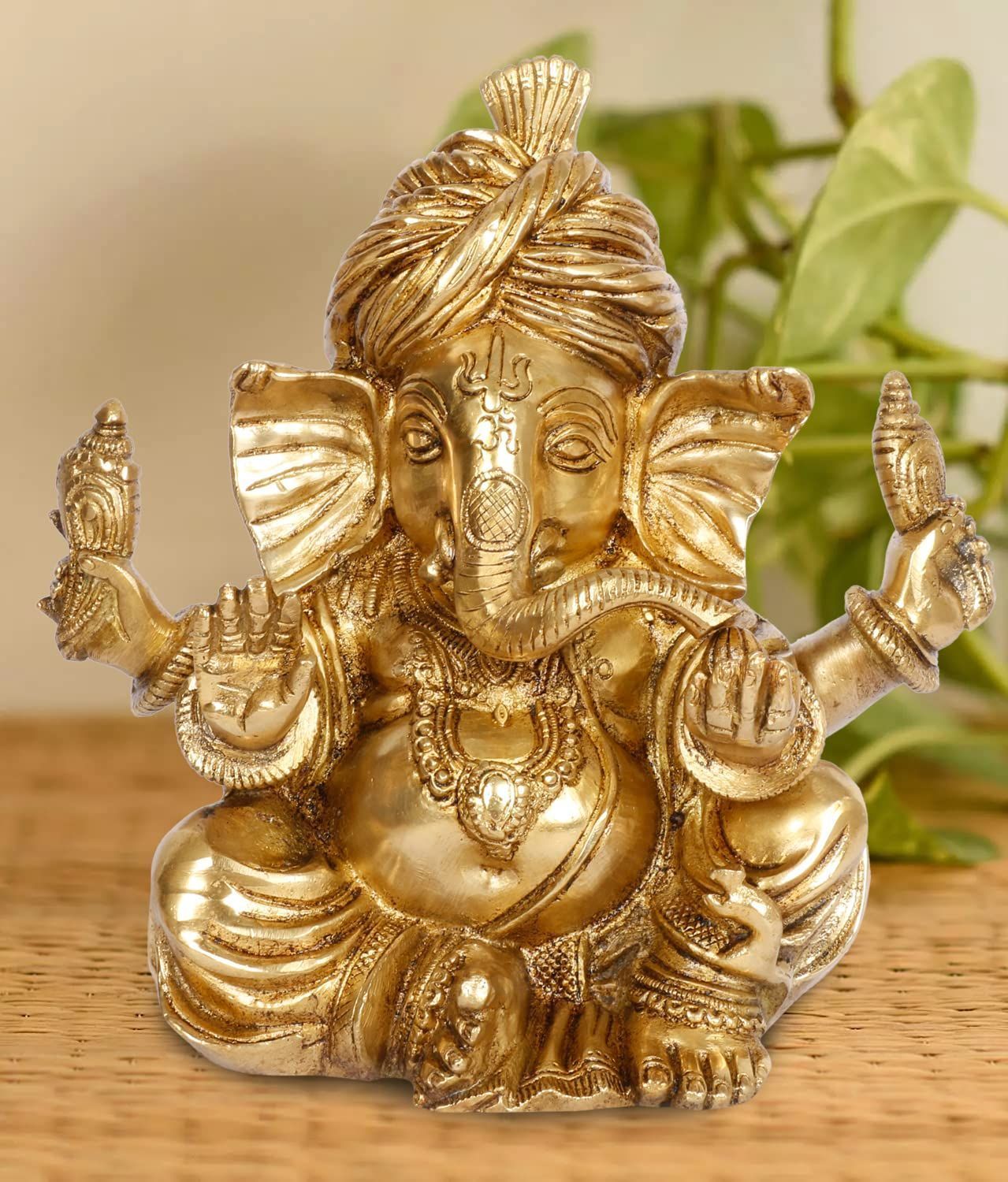 Buy Large Ganesha Statue in Bronze Lord Ganesha Idol Vinayaka Statue Good  Luck God Gift for New Beginning Hindu God Statue Ganesh Figurine Gift  Online in India - Etsy