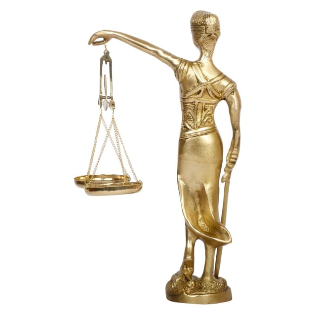 Buy ARTSIKIA Explore India Brass Murti of Blind Folded Justice Lady  Themis/Murti of Andha Kanoon/Blindfolded Figurine/Insaf Ka Taraju  Showpiece/Goddess of Justice Sculpture LxWxH-6.4×22.9×15.2cm,W-1Kg Online  at Low Prices in India - Amazon.in