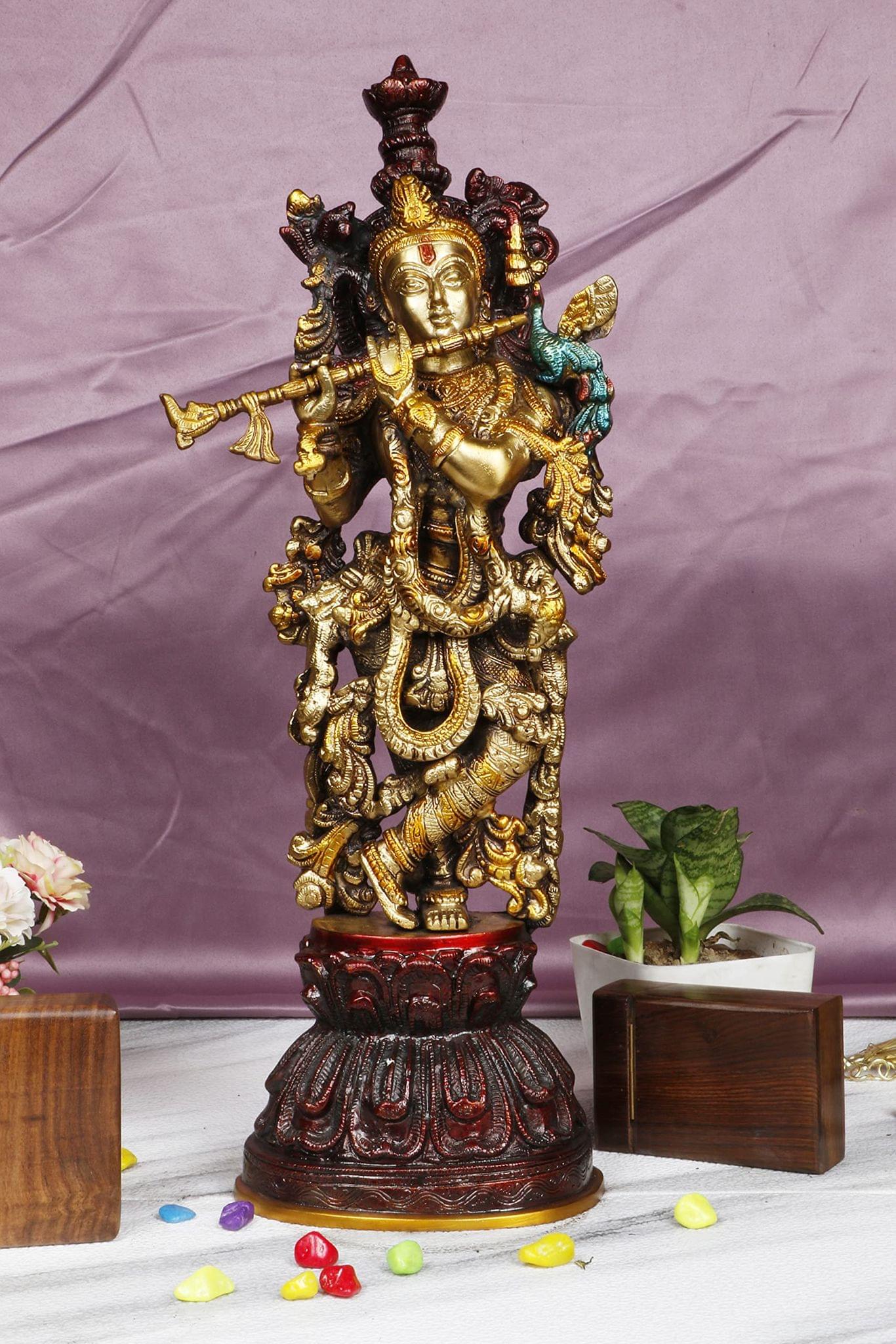 shyam antique creation Lord Krishna Idol Statue Murti Showpiece Gift  Decorative Showpiece - 36 cm Price in India - Buy shyam antique creation Lord  Krishna Idol Statue Murti Showpiece Gift Decorative Showpiece -