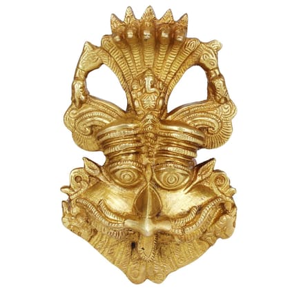 Artvarko Brass Nazar Battu Wall/Door Hanging for Evil Eye Protection & (Bad Eye) Nazar Suraksha | Suraksha Kawach Mask for Home/Office