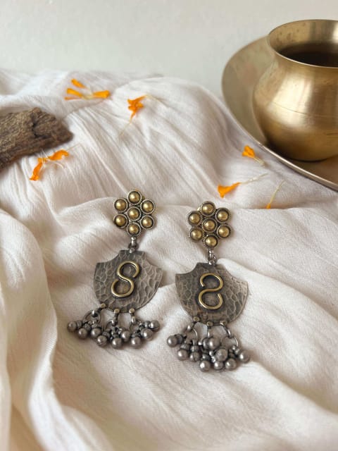 Buy Rani Color Stone Oxidised Dual Tone Earrings Online In India At  Discounted Prices